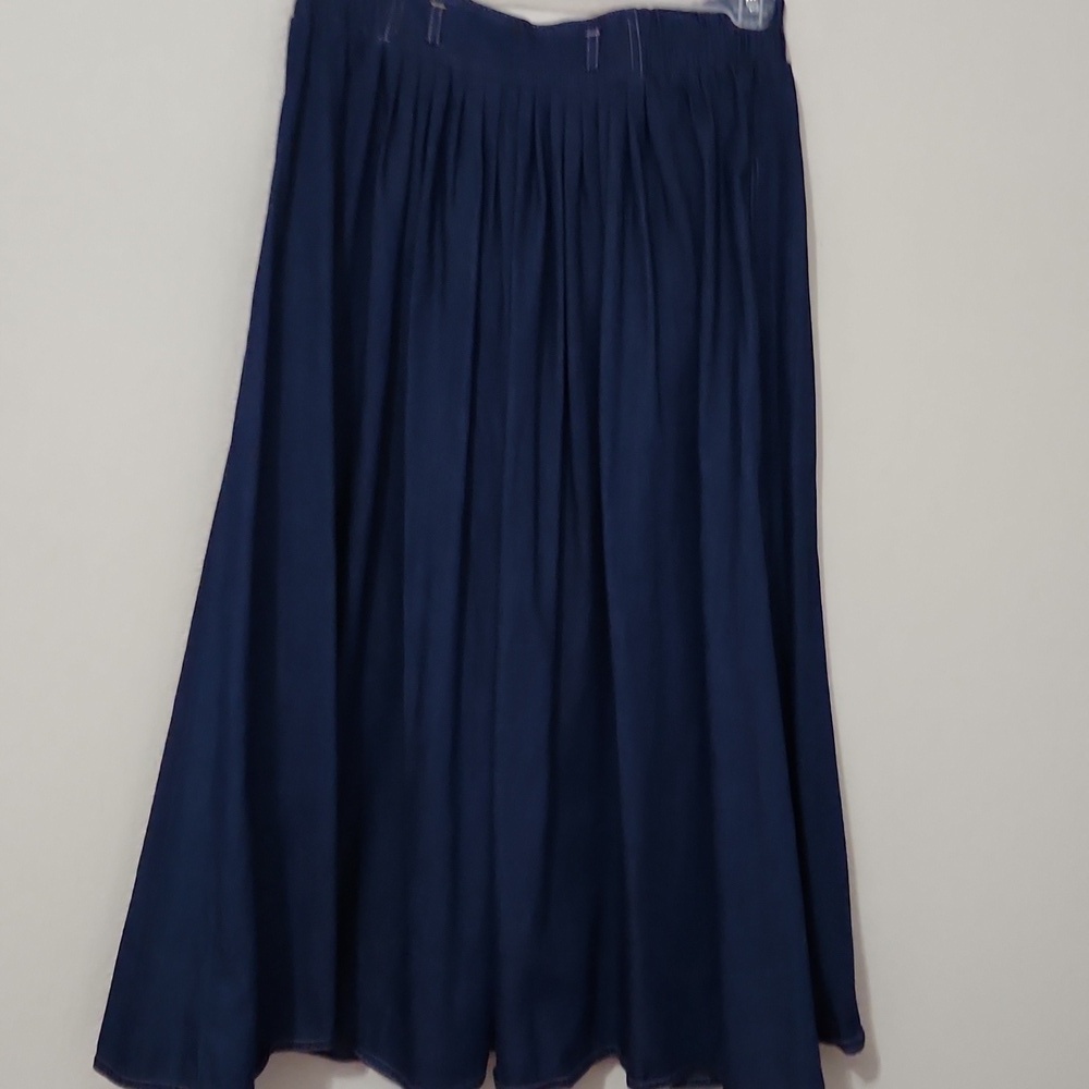 Koret City Blue Skirt Womens Size Jean Denim Blue Button-Down Maxi Vintage - Picture 3 of 8